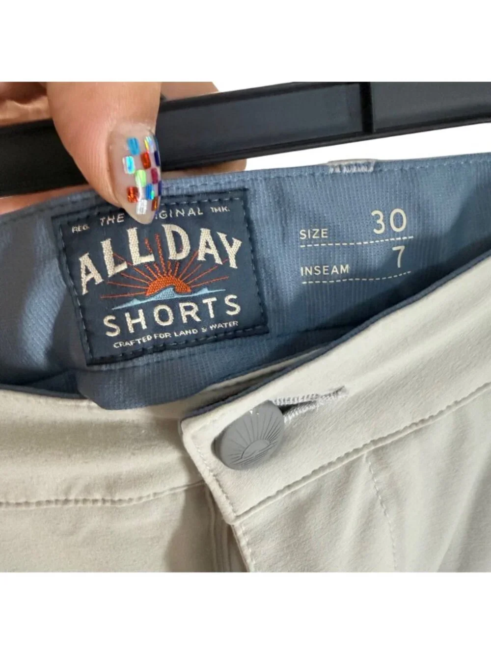 Faherty All Day Shorts Gray 7 Inch Inseam Performance Mens Size 30